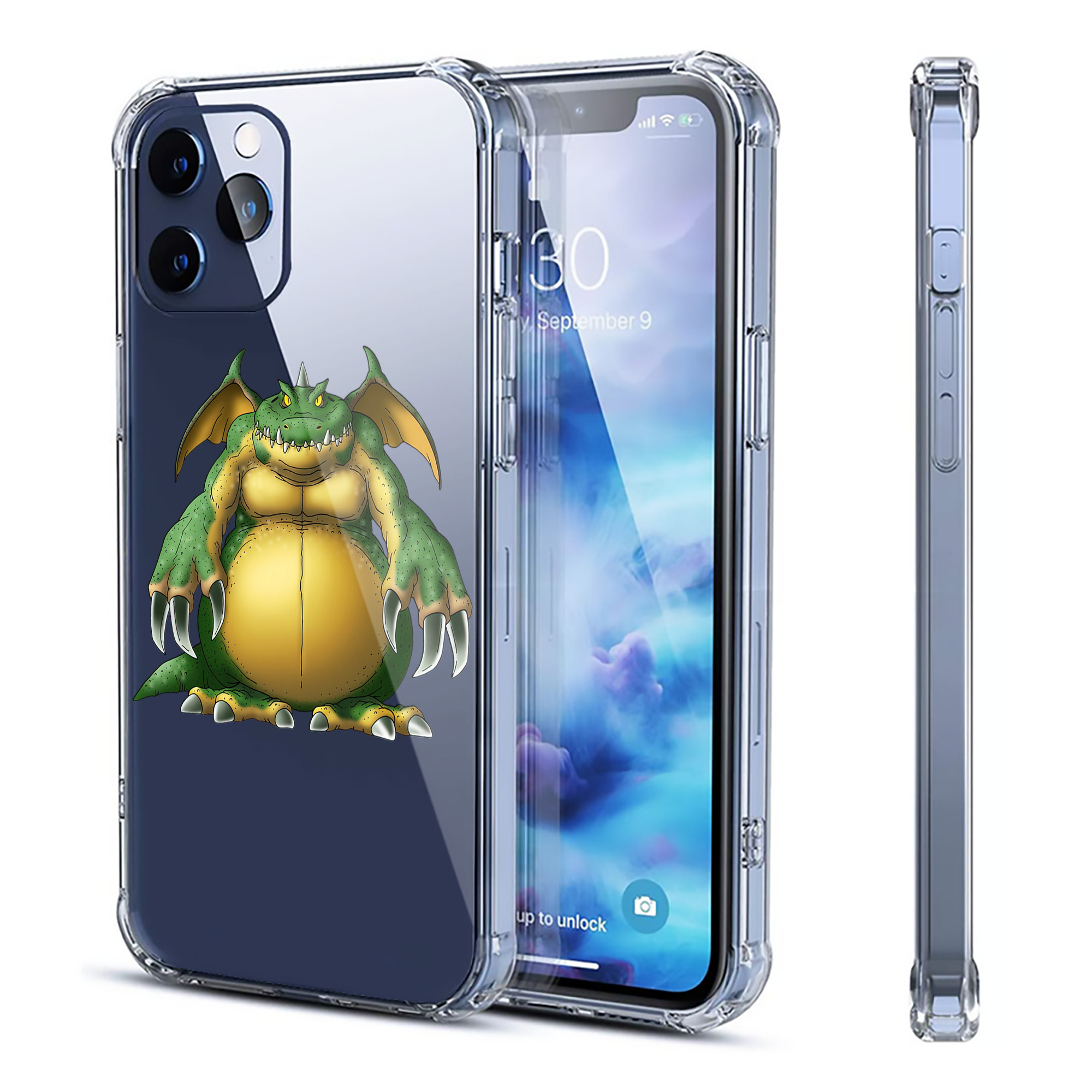 （画像用） ドラゴンクエスト Doragon Kuesuto Dragon Quest 【iPhone 12シリーズ対応】透明スマホケース（クリアソフトケース）